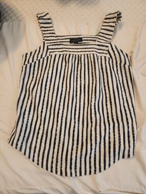Lucky Brand S Tank Top Striped Blue